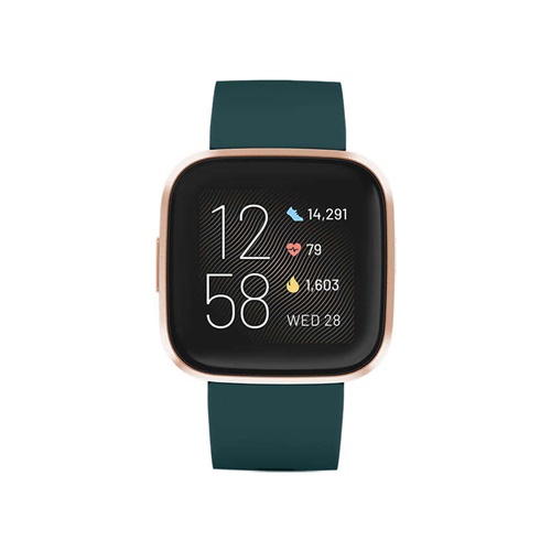 SMARTWATCH (สมาร์ทวอทช์) FITBIT VERSA2 (NFC), EMERALD/COPPER ROSE [FB507RGPE]