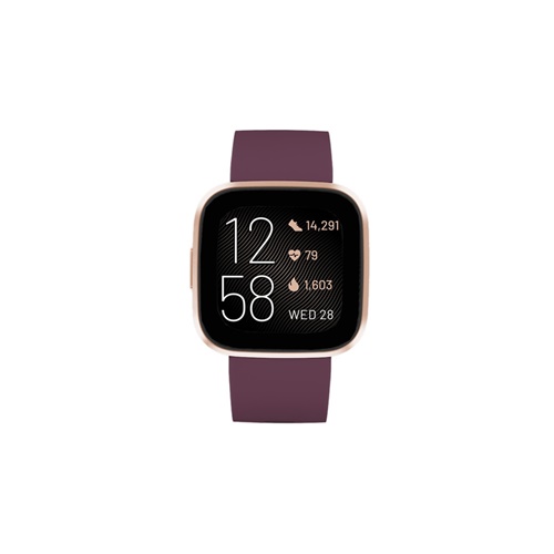 SMARTWATCH (สมาร์ทวอทช์) FITBIT VERSA2  (NFC), BORDEAUX/COPPER ROSE [FB507RGRW]
