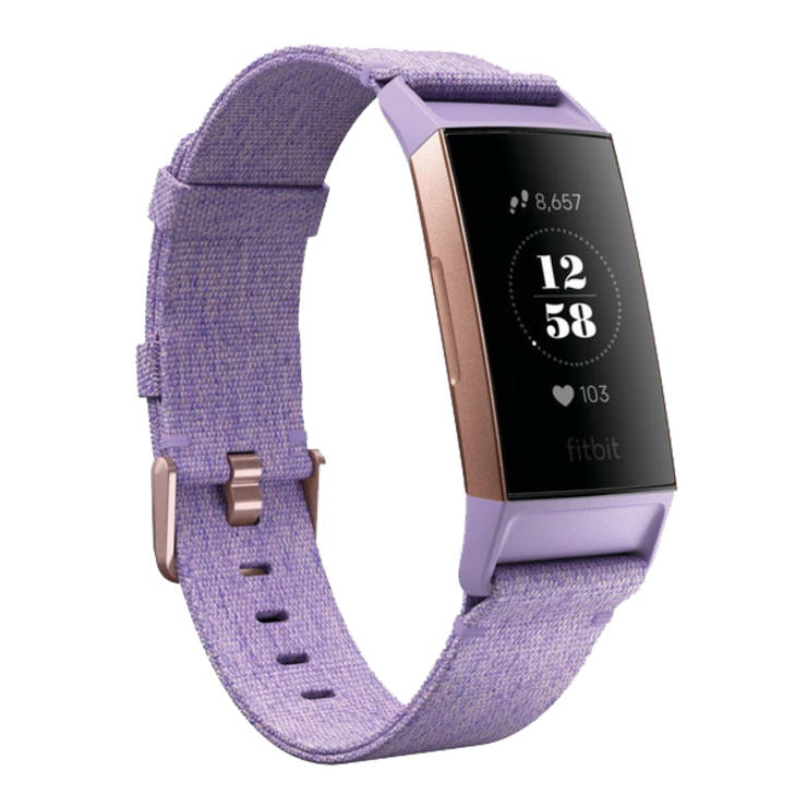 SMARTWATCH (สมาร์ทวอทช์) FITBIT CHARGE 3 (NFC), SE LAVENDER WOVEN, CJK [FB410RGLV-CJK]