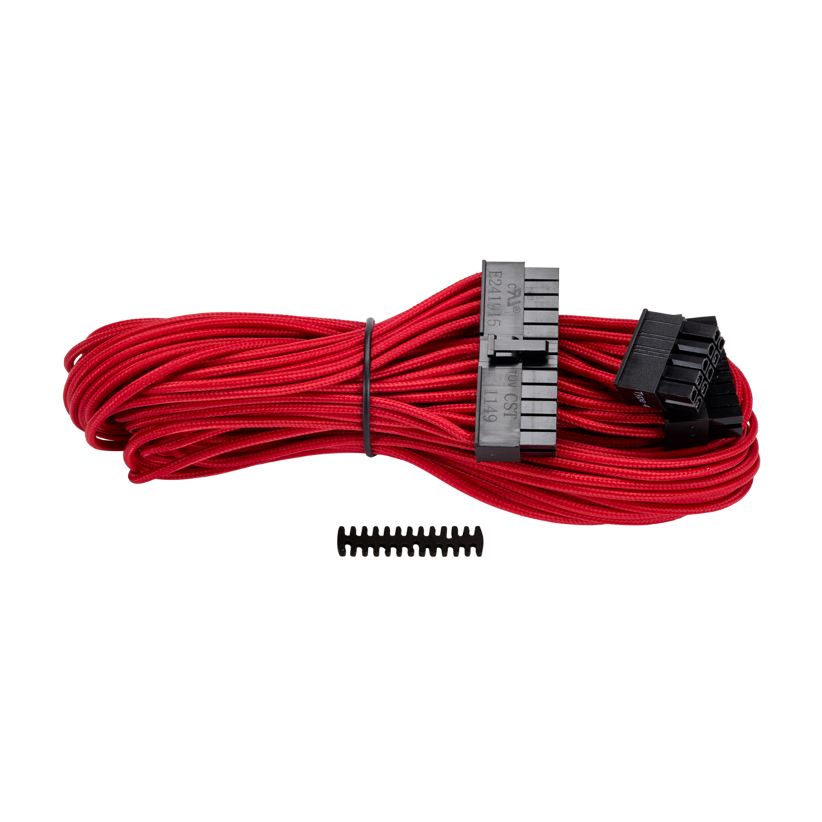 SLEEVED CABLE (สายถัก) CORSAIR PREMIUM INDIVIDULLY SLEEVED ATX 24-PIN CABLE [CP-8920159] - RED