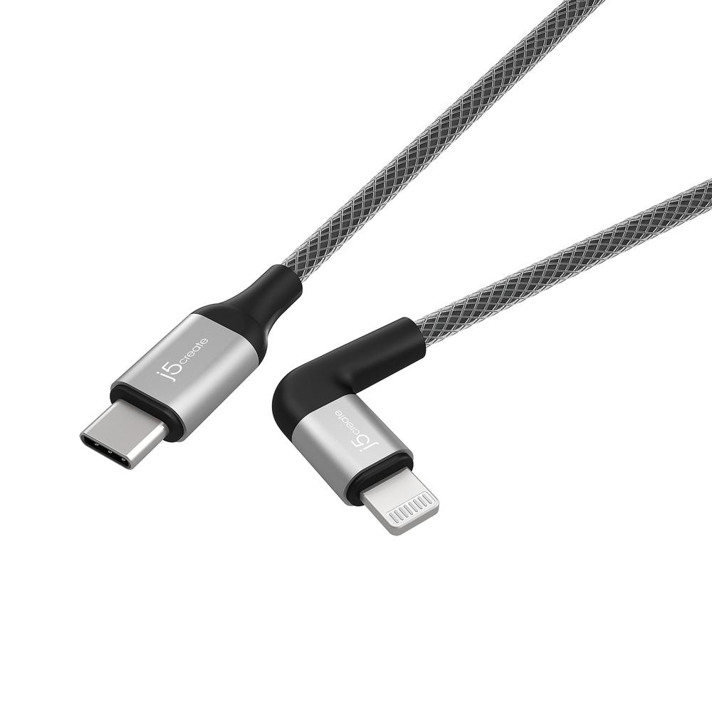 CHARGER CABLE (สายชาร์จ) J5CREATE USB TYPE-C TO LIGHTNING CABLE-JALC15B (BLACK)