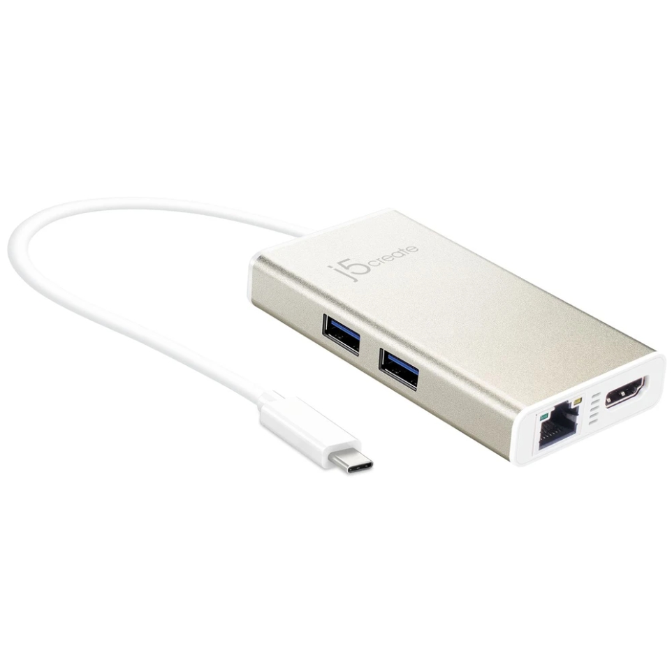 USB CABLE (สายยูเอสบี) J5CREATE USB TYPE C MULTI-ADAPTER HDMI/ETHERNET/USB 3.0 - JCA374