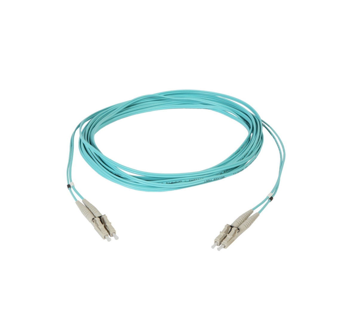 FIBER PATCH CORD  (สายแพทคอร์ด) COMMSCOPE LC TO LC OM3,DUPLEX 1.8MM LSZH&OFNR 5M.,AQUA. (2105027-5)