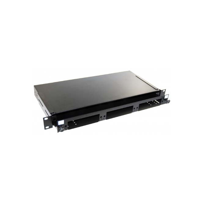 CABLE ACCESSORY (อุปกรณ์เสริมเคเบิล) COMMSCOPE PATCH PANEL FIBER ENCLOSURE RM 1U,3CASS/ADPT PLATE (1348876-4)