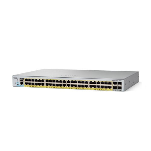 SWITCH (สวิตซ์) CISCO WS-C2960L-48PS-AP Catalyst 2960L Gigabit Switching Hub 48 port GigE with PoE, 4 x 1G SFP, LAN Lite