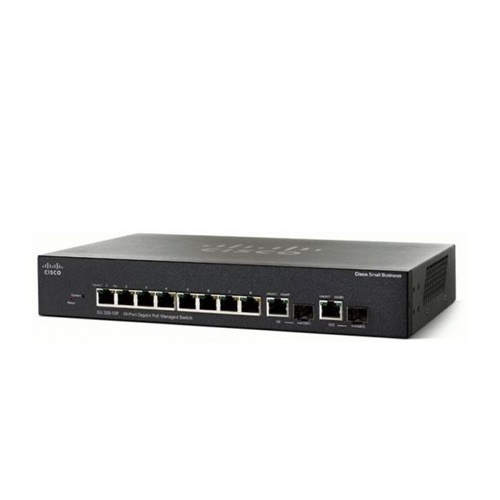 SWITCH (สวิตซ์) CISCO SG350-10P 10-port Gigabit POE Managed Switch (SG350-10P-K9-EU)