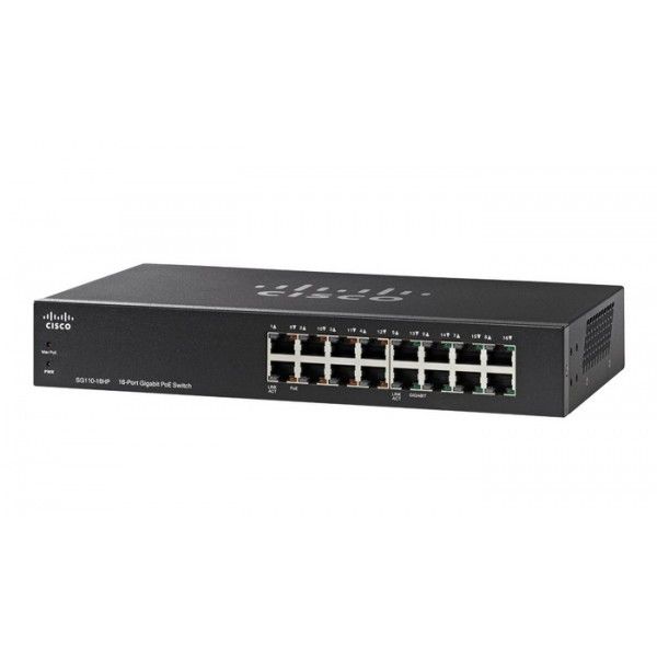 SWITCH (สวิตซ์) CISCO SG110-16HP 16-Port PoE Gigabit Switch (SG110-16HP-EU)