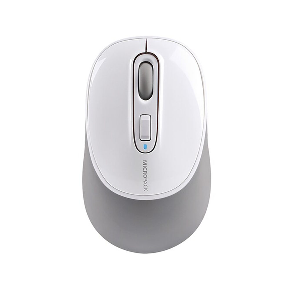 MOUSE (เมาส์ไร้สาย) MICROPACK MP-746W SILENT DUAL MODE BLUETOOTH 4.0 WIRELESS MOUSE (WHITE)