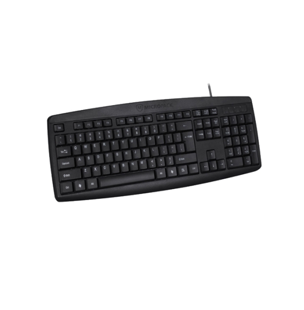 KEYBOARD (คีย์บอร์ด) MICROPACK K-203 CLASSIC KEYBOARD (EN/TH) (BLACK)