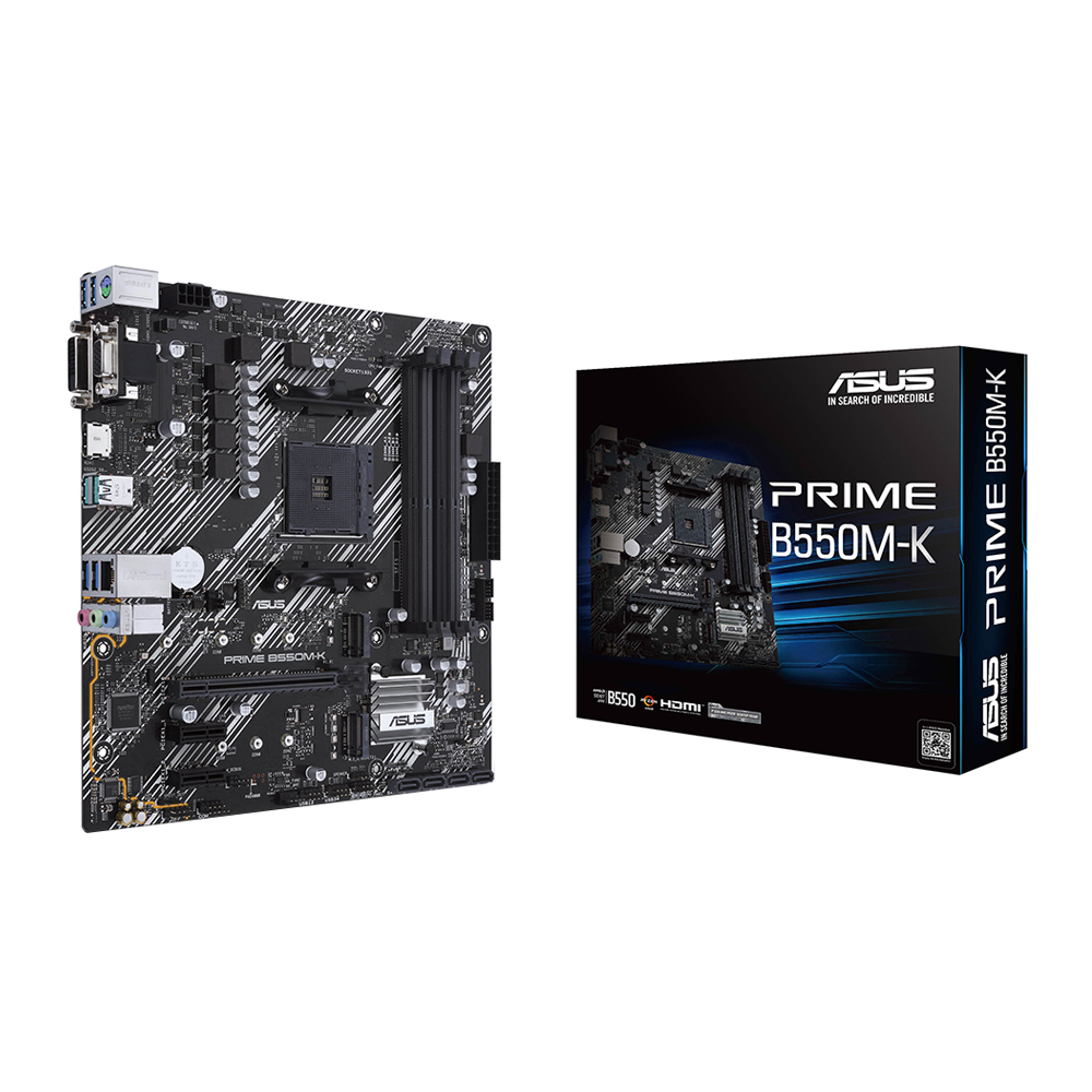 MAINBOARD (เมนบอร์ด) ASUS PRIME B550M-K - AMD SOCKET AM4 DDR4 MICRO-ATX