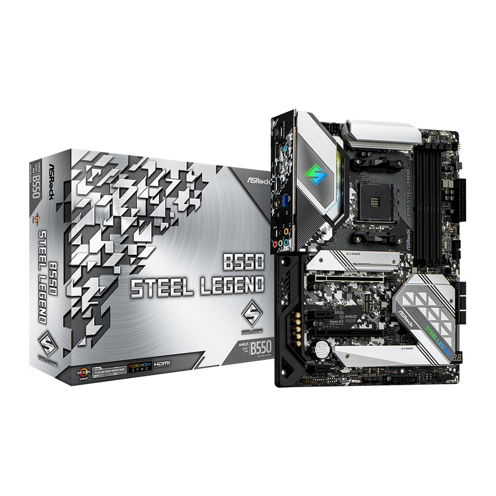 MAINBOARD (เมนบอร์ด) AM4 ASROCK B550 STEEL LEGEND