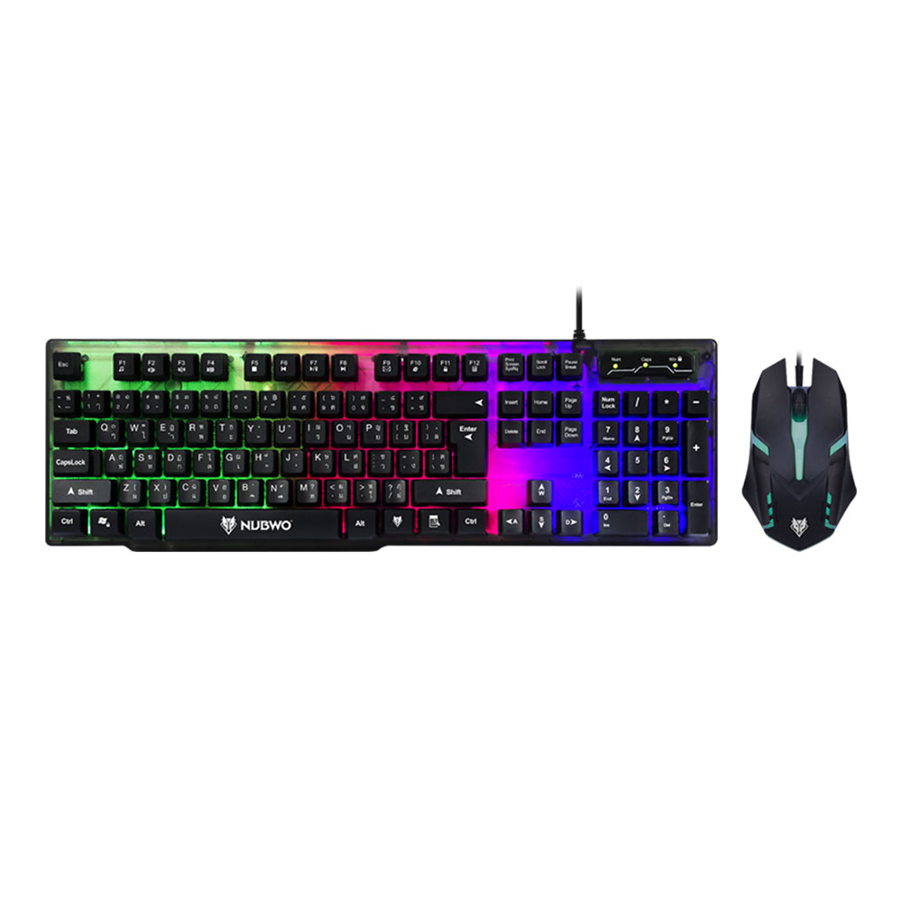 KEYBOARD & MOUSE (คีย์บอร์ดและเมาส์) NUBWO INFAREZ NKM-300 (BLACK)