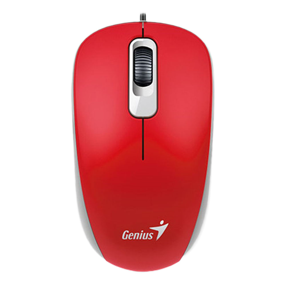 MOUSE (เมาส์) GENIUS DX-110 USB OPTICAL MOUSE (RED)