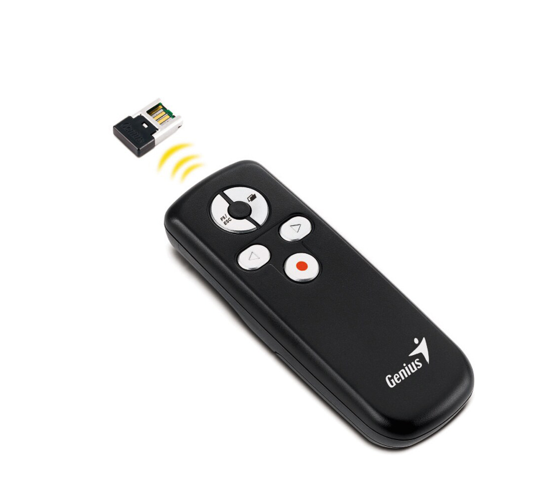 PRESENTER (รีโมทควบคุมคำสั่งไร้สาย) GENIUS MEDIA POINTER 100 USB (BLACK)
