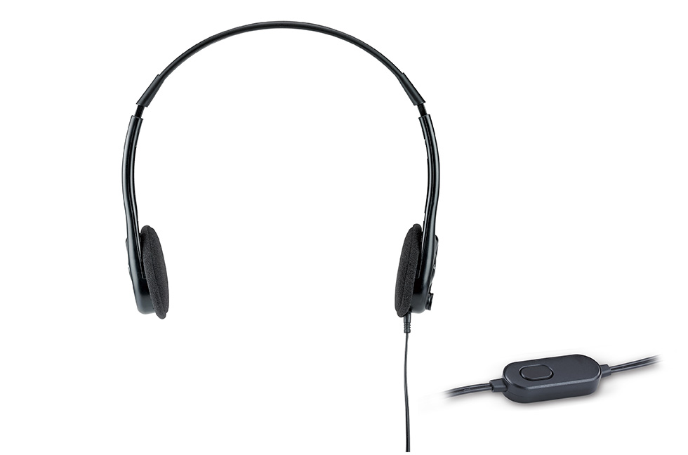 HEADSET (หูฟัง) GENIUS LIGHTWEIGHT PC HEADSET HS-M200C (SINGLE JACK)  (BLACK)