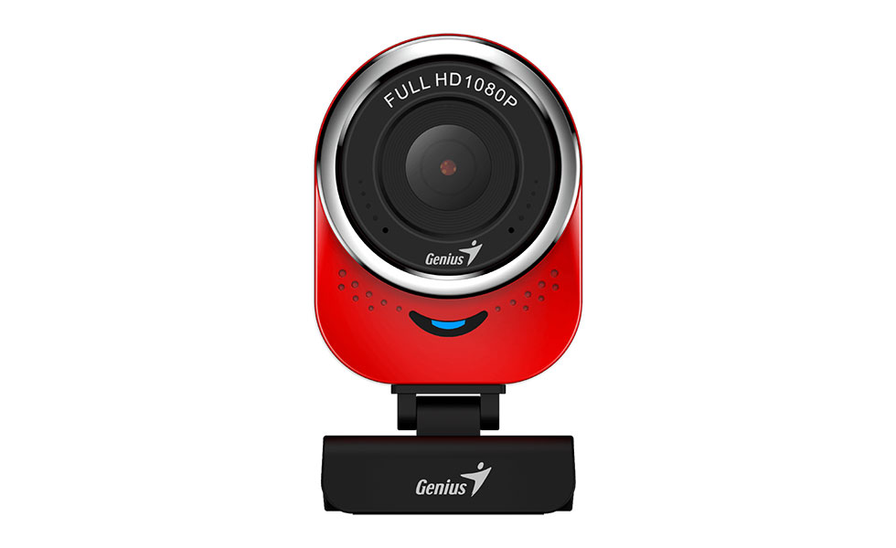 WEBCAM (เว็บแคม) GENIUS QCAM 6000 FULL HIGH DEFINITION 1080P (RED)
