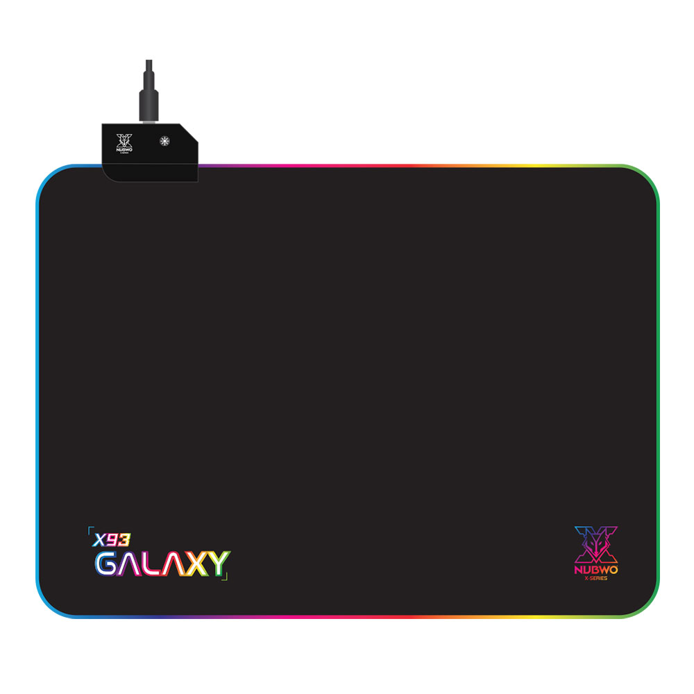 MOUSE PAD (เมาส์แพด) NUBWO GALAXY X93L RGB (350 x 300 x 4mm)