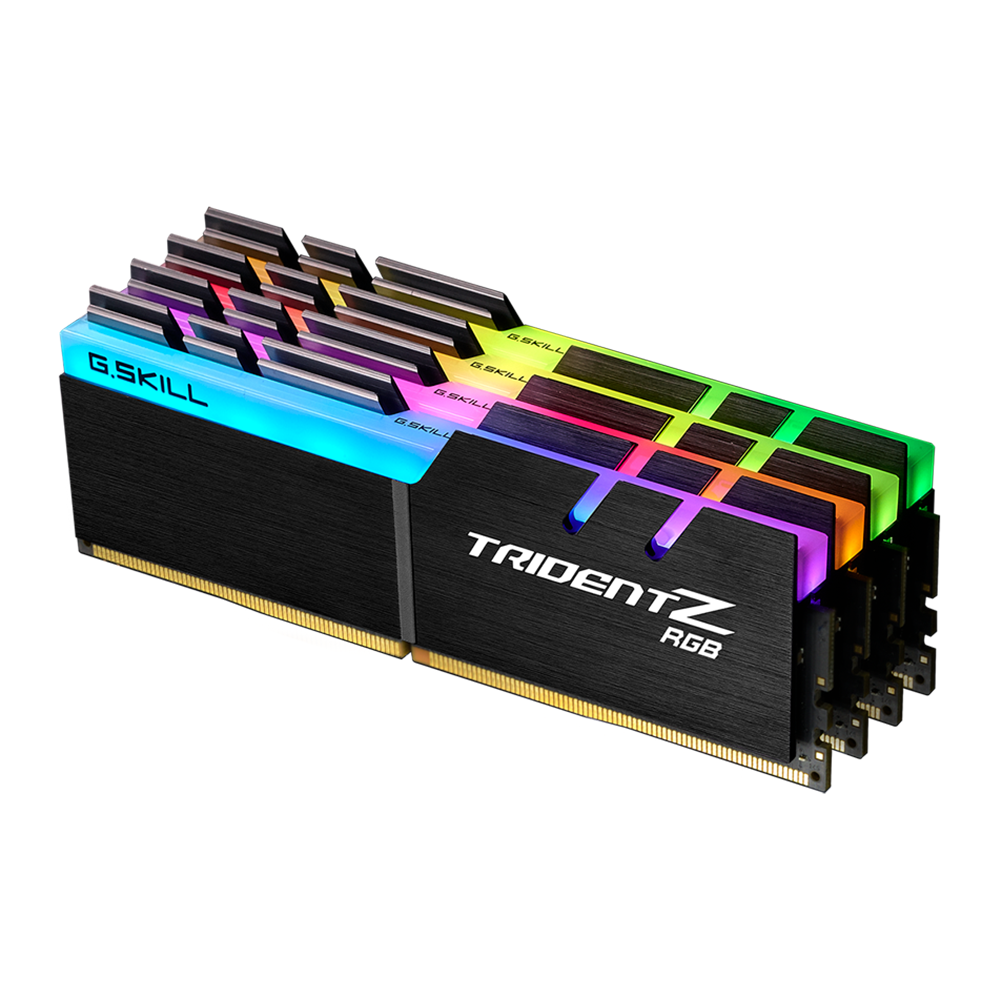64GB (16GBx4) DDR4 3200MHz RAM (หน่วยความจำ) G.SKILL TRIDENT Z RGB (F4-3200C16Q-64GTZR)