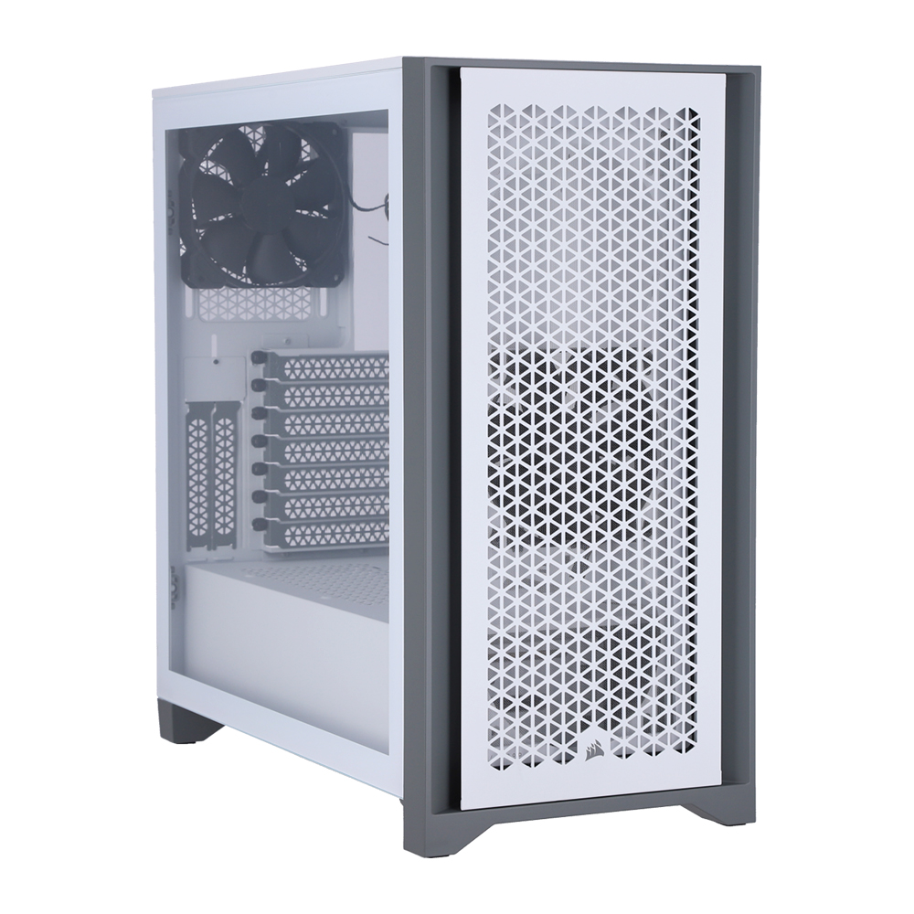 CASE (เคส) CORSAIR 4000D AIRFLOW TEMPERED GLASS (WHITE) (E-ATX)
