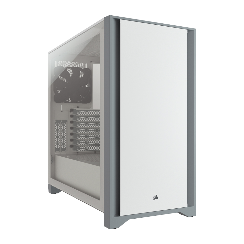 CASE (เคส) CORSAIR 4000D TEMPERED GLASS (WHITE) (E-ATX)