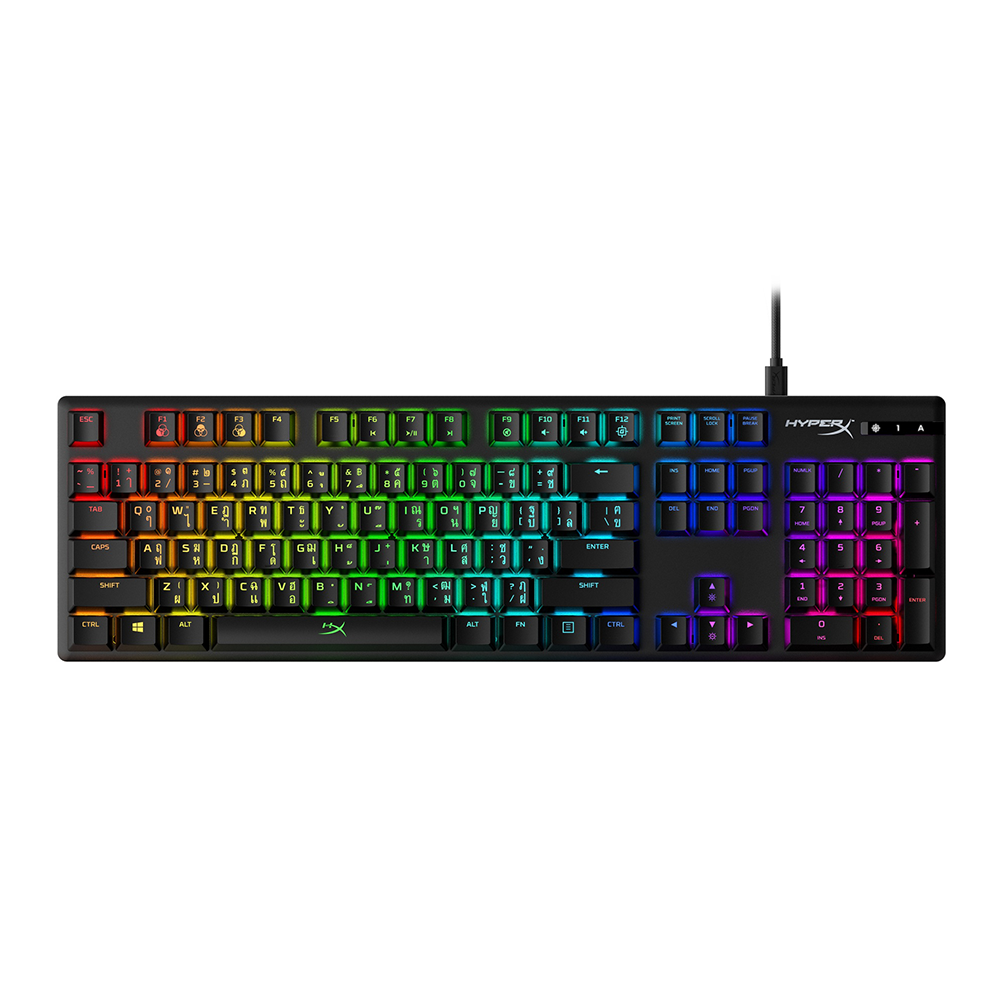 KEYBOARD (คีย์บอร์ด) HYPERX ALLOY ORIGINS (BLACK) (HYPERX BLUE SWITCH - RGB LED - EN/TH)