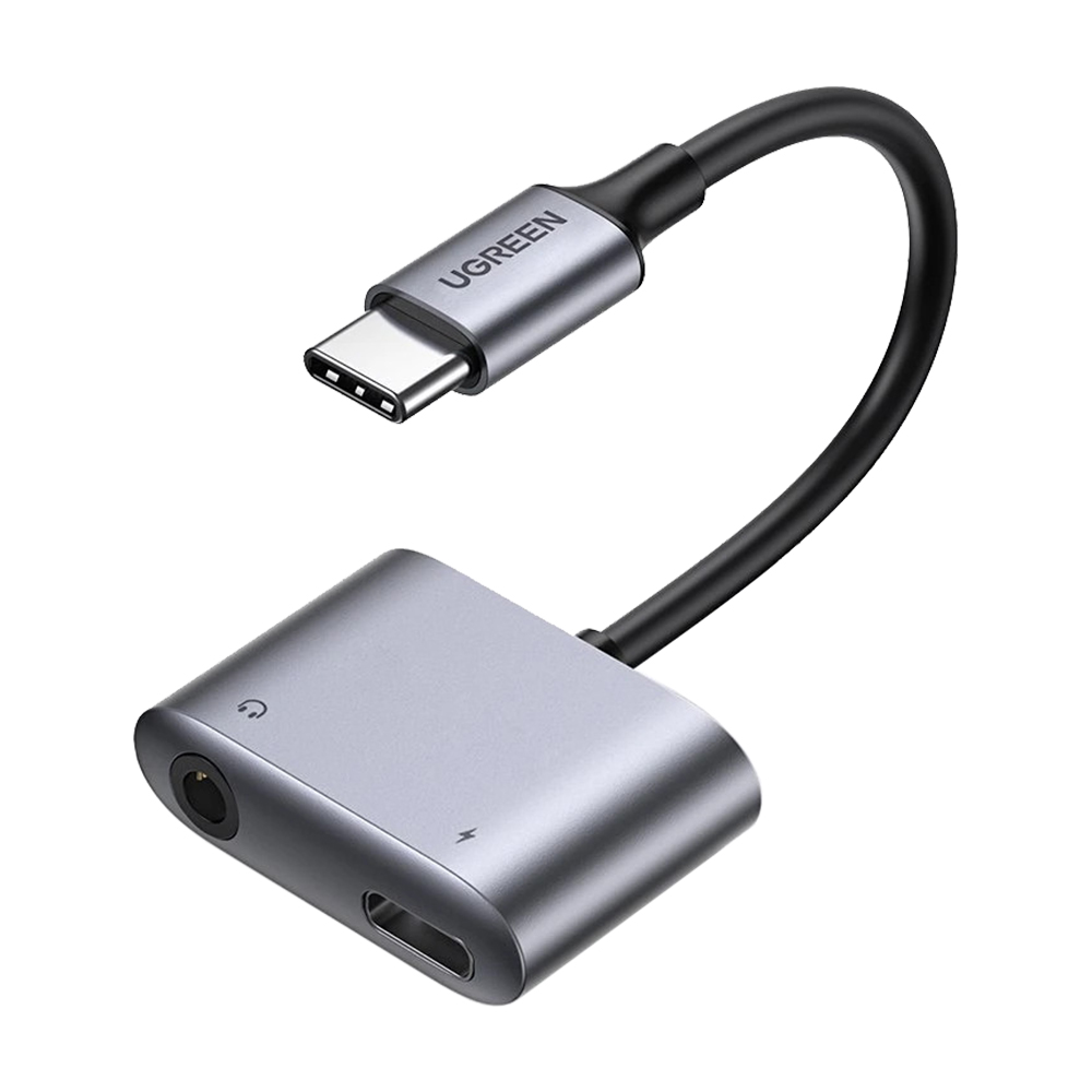 ADAPTER (อุปกรณ์แปลงสัญญาณ) UGREEN USB-C TO 3.5 MM + USB-C (60164)