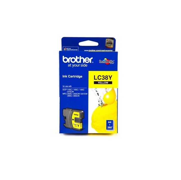 INK BROTHER (หมึกพิมพ์สำหรับปริ้นเตอร์) LC-38Y (YELLOW)