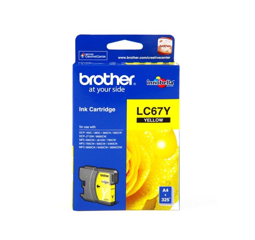INK BROTHER (หมึกพิมพ์สำหรับปริ้นเตอร์) LC-67Y (YELLOW)