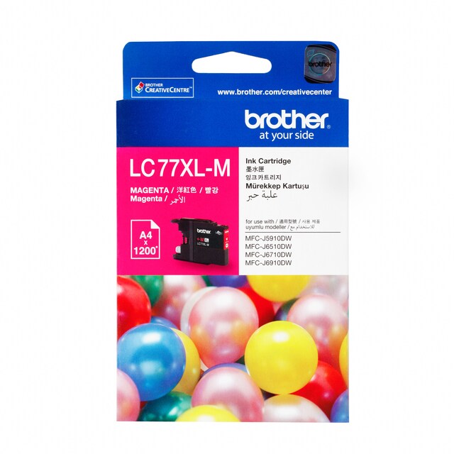 INK BROTHER (หมึกพิมพ์สำหรับปริ้นเตอร์) LC-77XLM (MAGENTA)