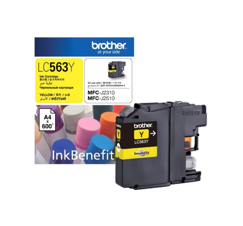 INK BROTHER (หมึกพิมพ์สำหรับปริ้นเตอร์) LC-563Y (YELLOW)