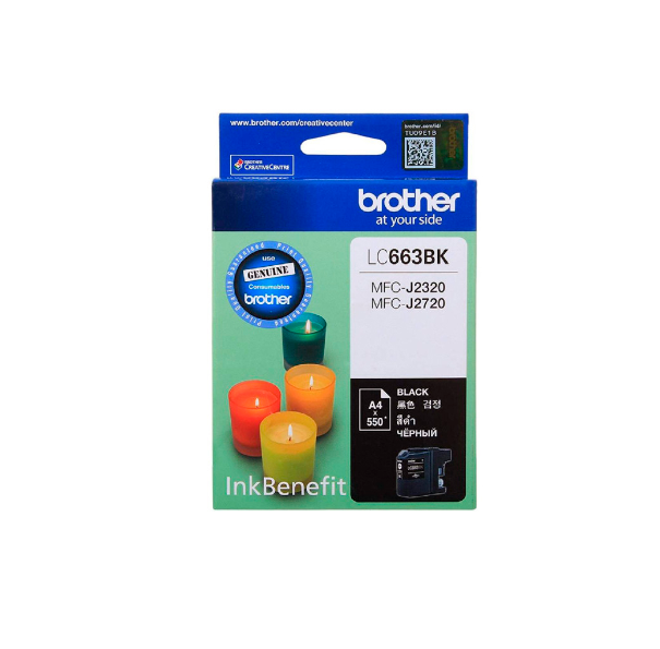 INK (หมึกพิมพ์สำหรับปริ้นเตอร์) BROTHER LC-663BK - BLACK