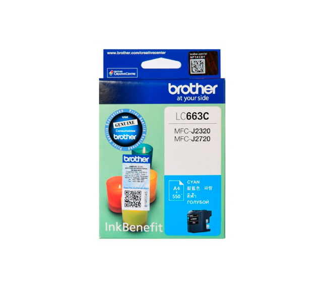 INK BROTHER (หมึกพิมพ์สำหรับปริ้นเตอร์) LC-663C (CYAN)