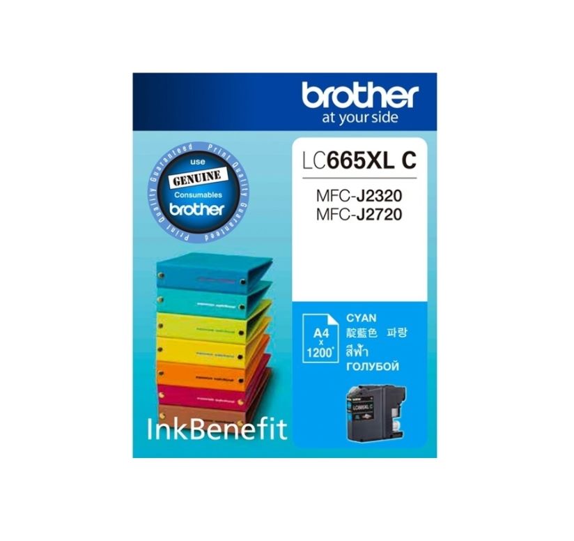 INK BROTHER (หมึกพิมพ์สำหรับปริ้นเตอร์) LC-665XLC (CYAN)