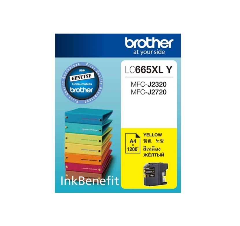 INK BROTHER (หมึกพิมพ์สำหรับปริ้นเตอร์) LC-665XLY (YELLOW)