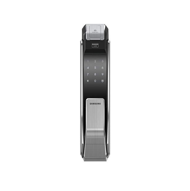 DIGITAL DOOR LOCK (กลอนประตูดิจิตอล) SAMSUNG SHS-P718 PUSH PULL HANDLE WITH FINGERPRINT MODEL (SILVER)