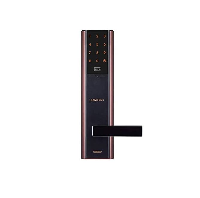 DIGITAL DOOR LOCK (กลอนประตูดิจิตอล) SAMSUNG SHP-DH537 THE MOST ADVANCED SMART LEVER DOORLOCK WITH RFID CARD AND PASSWORD (COPPER)