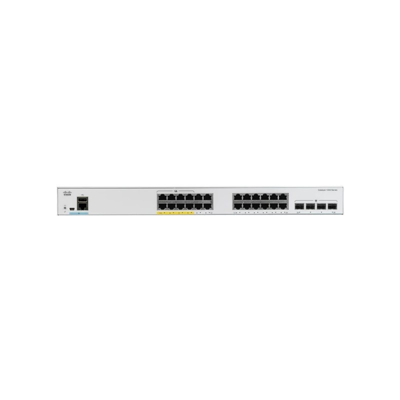 SWITCH (สวิตซ์) CISCO CATALYST 1000 24 PORT GE, 4x1G SFP (C1000-24T-4G-L)