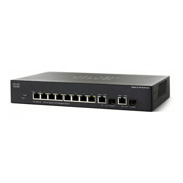 SWITCH (สวิตซ์) CISCO SG350-10 10 PORT GIGABIT MANAGED SWITCH (SG350-10-K9-EU)