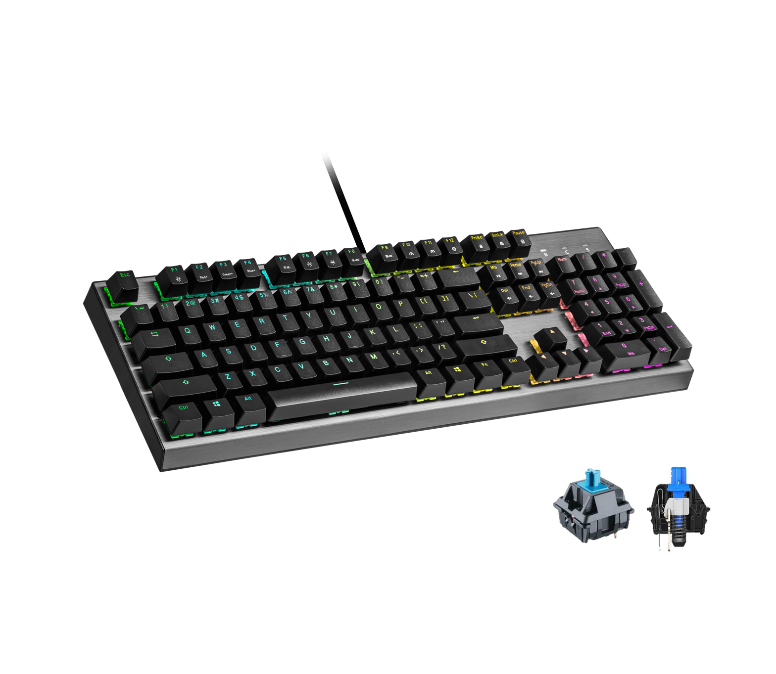 KEYBOARD (คีย์บอร์ด) COOLER MASTER CK350 RGB (BLUE-SWITCH) (TH) (CK-350-KKOL1-TA)