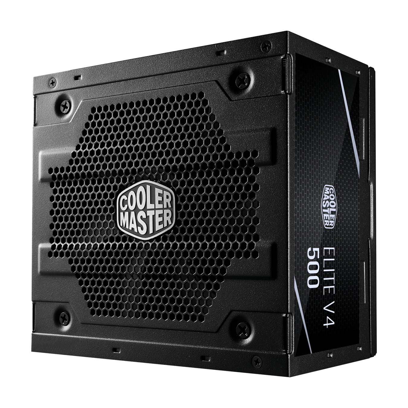 POWER SUPPLY (อุปกรณ์จ่ายไฟ) COOLER MASTER ELITE WHITE V4 230V 500W A/EU CABEL (80 PLUS WHITE) (MPE-5001-ACABN)