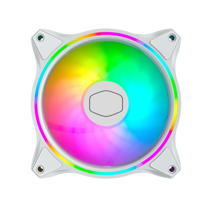 CASE FAN (พัดลมเคส) COOLER MASTER MASTERFAN MF120 HALO WHITE EDITION (MFL-B2DW-18NPA-R1)