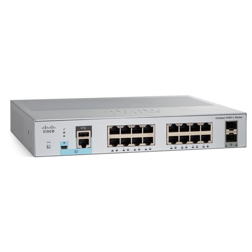 SWITCH (สวิตซ์) CISCO 26 PORTS WS-C2960L-16TS-LL GIGE, 2 x 1G SFP, LAN Lite