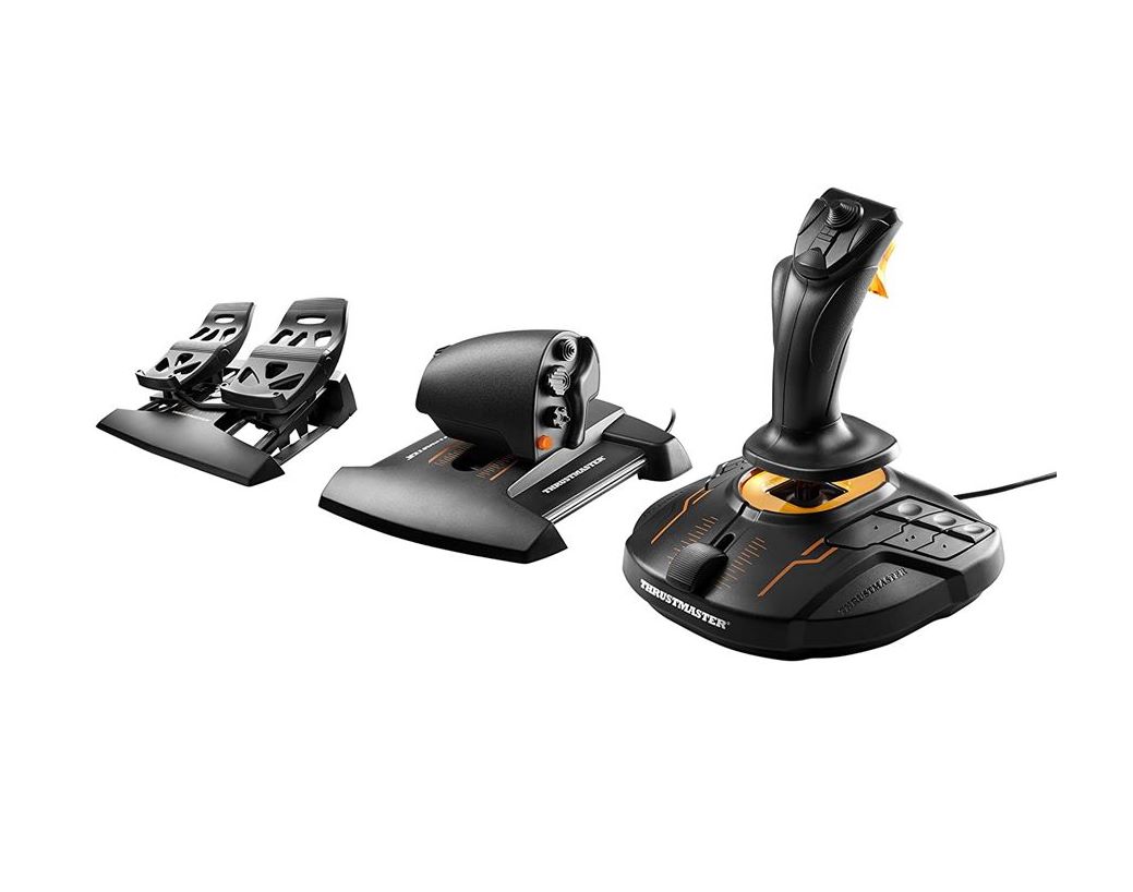 FLIGHT WHEEL CONTROLLER (คอนโทรลเลอร์พวงมาลัยนักบิน) THRUSTMASTER 2960782 T.16000M FLIGHT PACK (2960782)