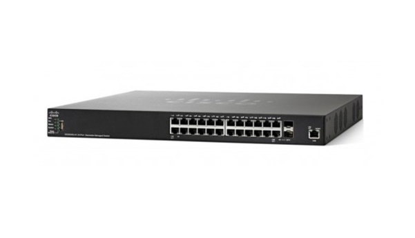 SWITCH (สวิตซ์) CISCO SG350X-24 24-PORT GIGABIT STACKABLE SWITCH (SG350X-24-K9-EU) BLACK