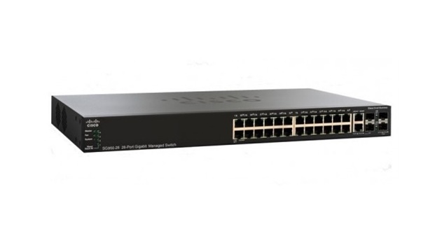 SWITCH (สวิตซ์) CISCO SG350-28P 28-PORT GIGABIT POE MANAGED SWITCH (SG350-28P-K9-EU) BLACK
