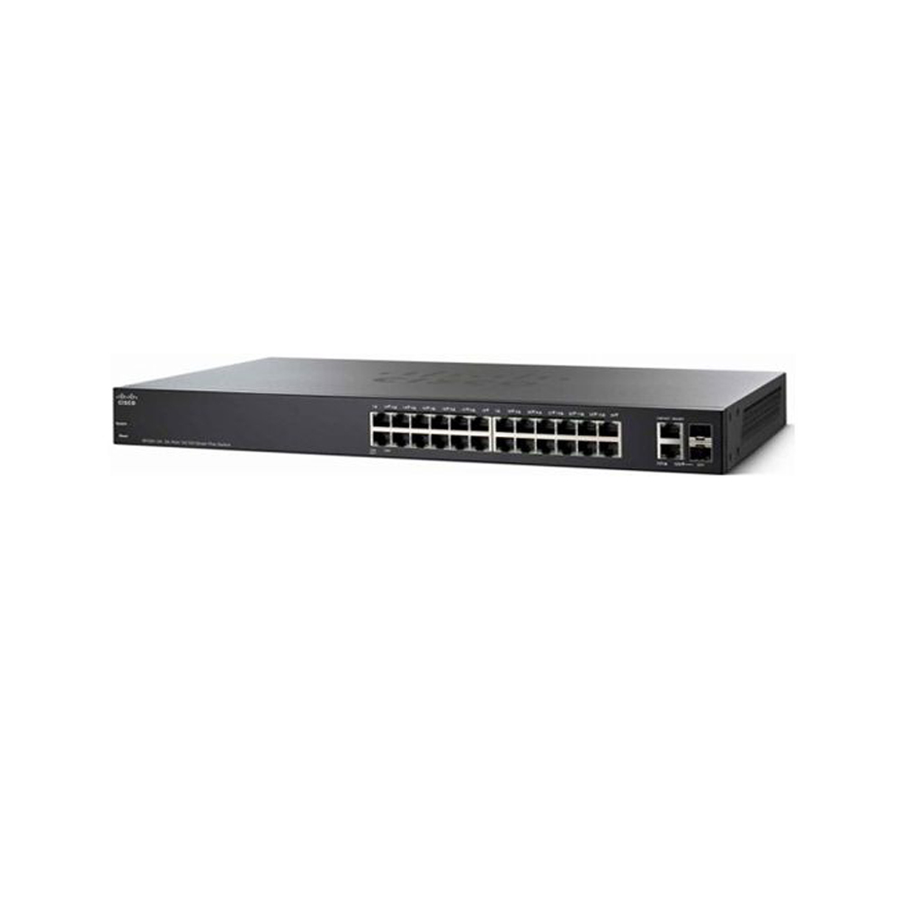 SWITCH (สวิตซ์) CISCO SF220-24 24-PORT 10/100 SMART PLUS SWITCH (SF220-24-K9-EU) BLACK