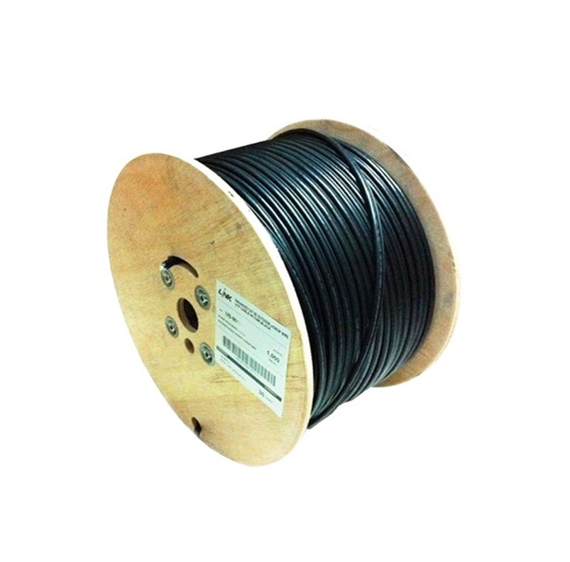 LAN CABLE (สายแลน) LINK US-9136PE CAT 6 F/UTP, PE OUTDOOR W/CROSS FILLER 23AWG, (SINGLE JACKET)