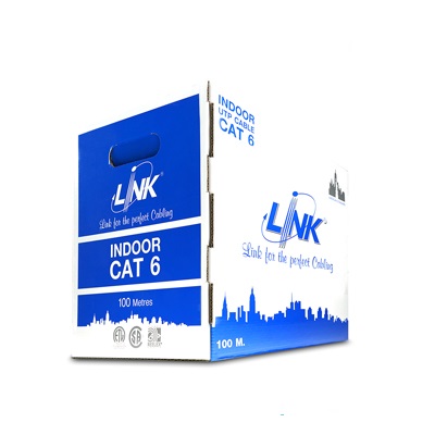 LAN CABLE (สายแลน) LINK US-9106MD-1 CAT 6 UTP, PE OUTDOOR W/CROSS FILLER, 23 AWG, W/DROP WIRE (DOUBLE JACKET)