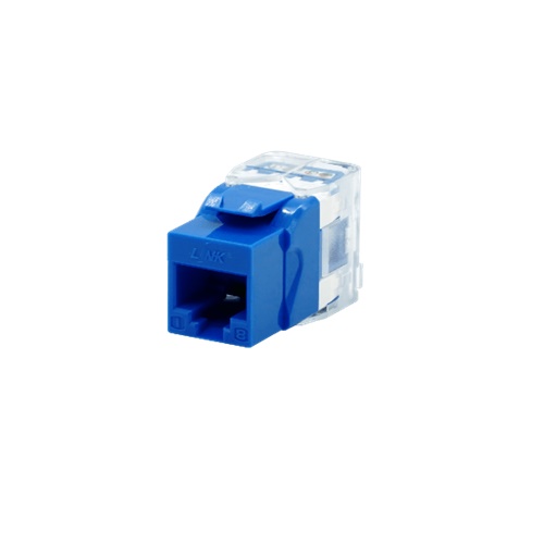 CABLE ACCESSORY (อุปกรณ์เสริมเคเบิล) LINK US-1005SC4 CAT 5E RJ45 COLORFUL JACK, SLIM BLUE