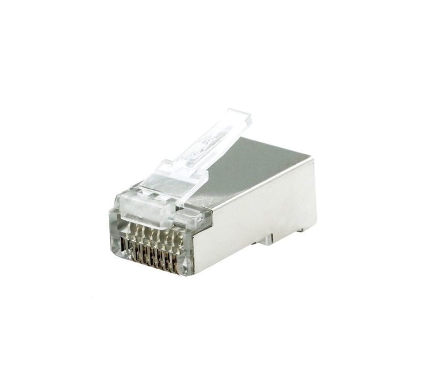 CABLE ACCESSORY (อุปกรณ์เสริมเคเบิล) LINK US-1004 SHIELD CAT 6 RJ45 PLUG 2 LAYER 600 MHz WITH PRE-INSERT BAR